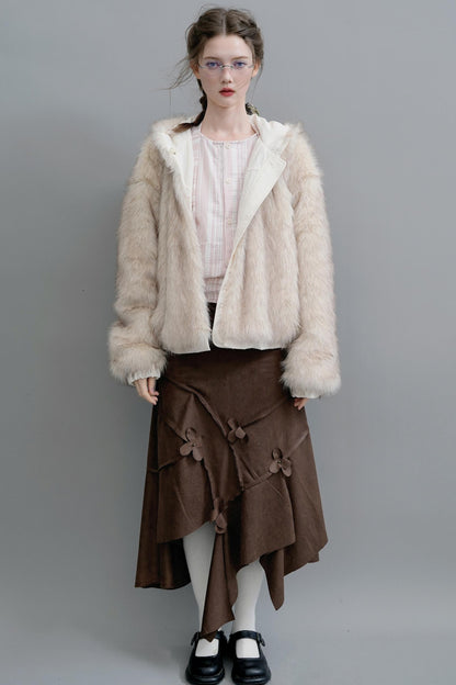 Reversible Fur-Trimmed Jacket