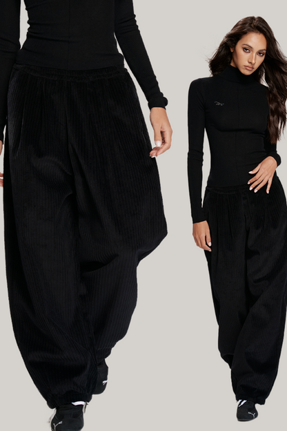 Cozy Wide-Leg Corduroy Pants