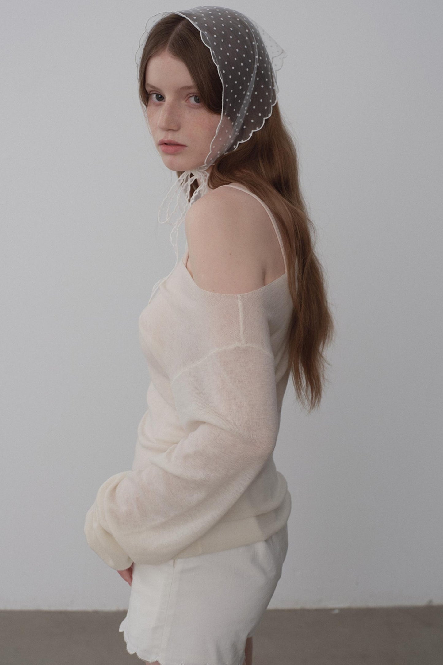 White Chiffon Knit Top