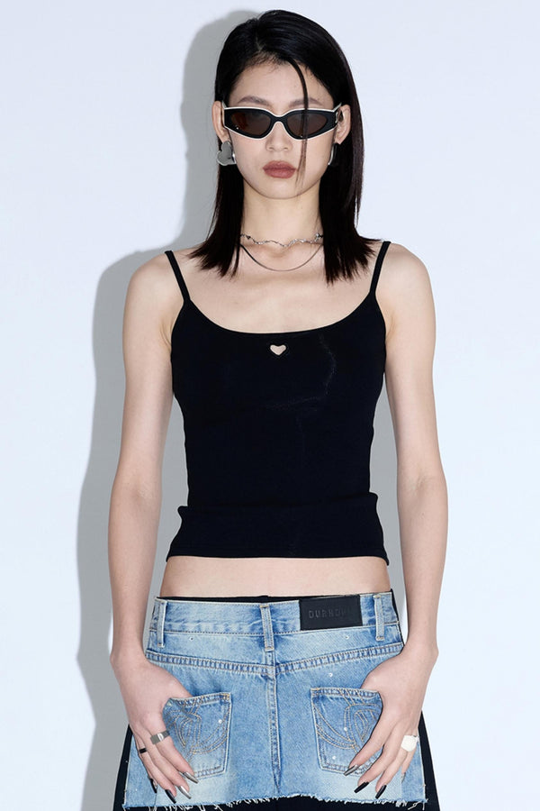 Slim Fit Heart Cutout Vest