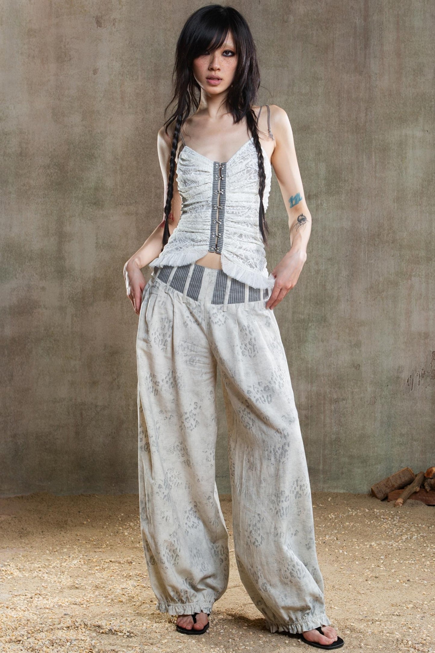 Retro Fishbone Pants