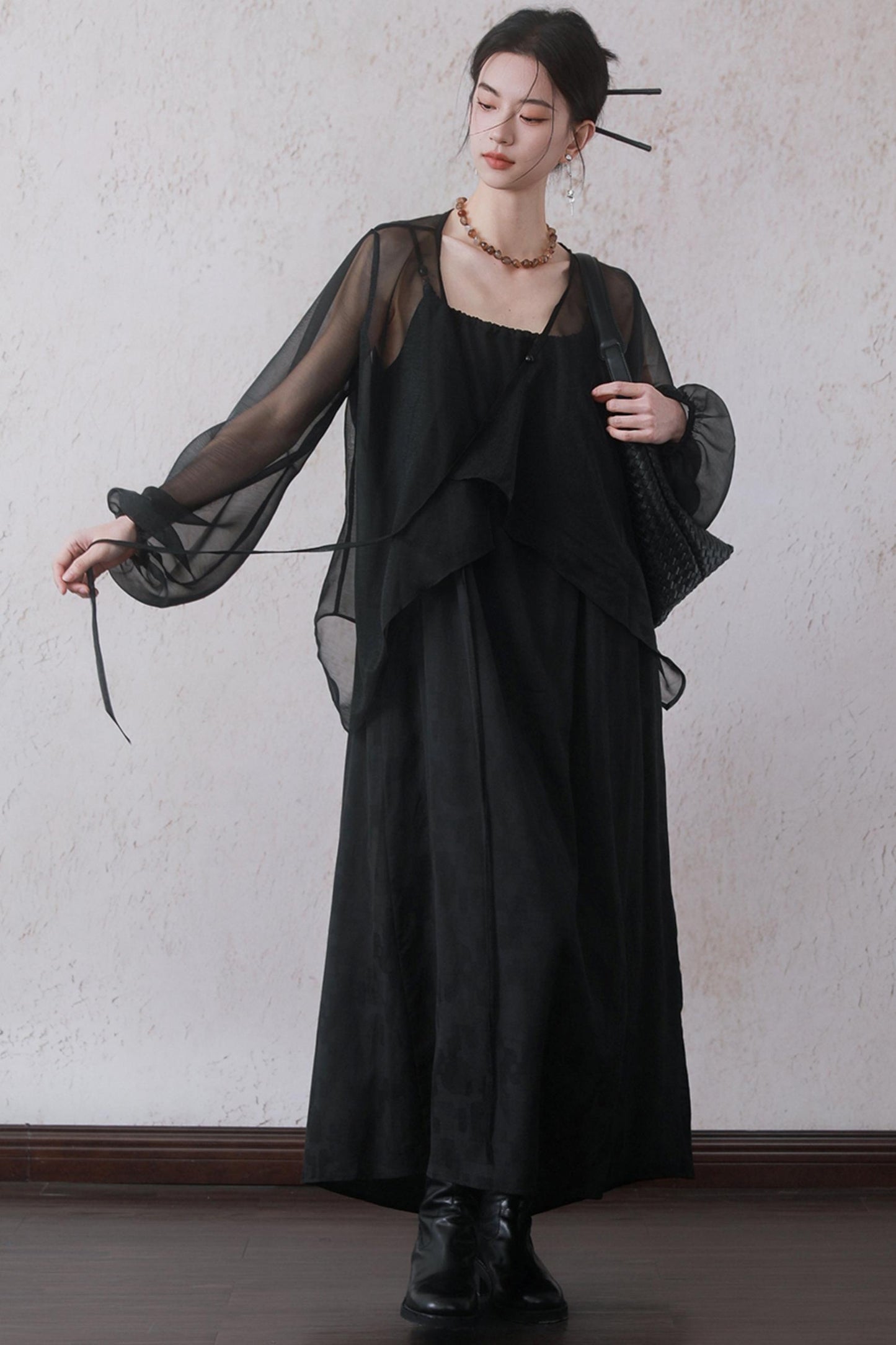 Chinese Beaded Halter Dress