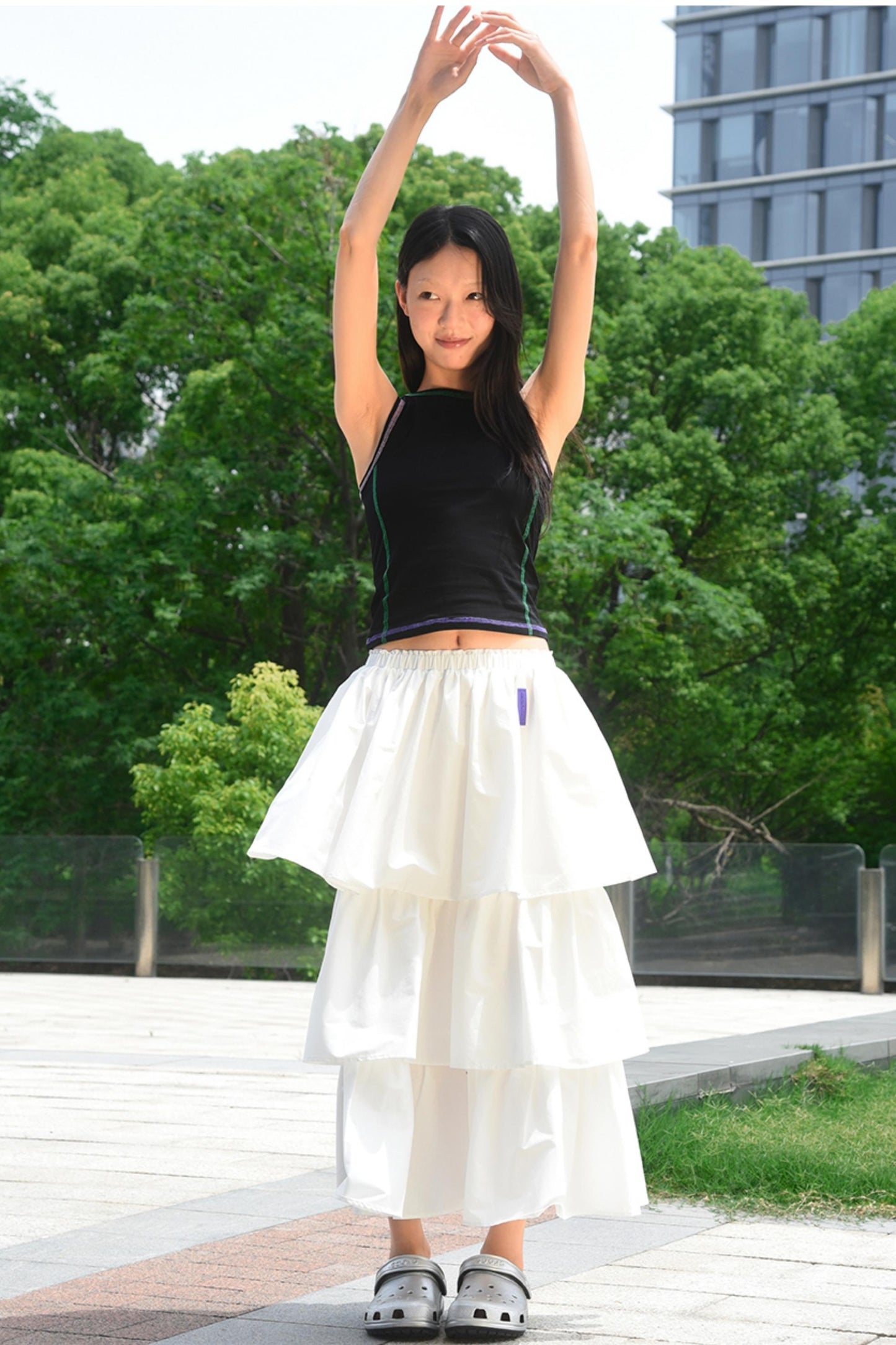 White A-Line Skirt