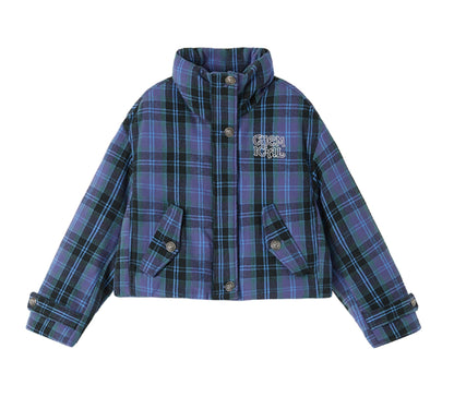 Blueberry Plaid Cotton Jacket