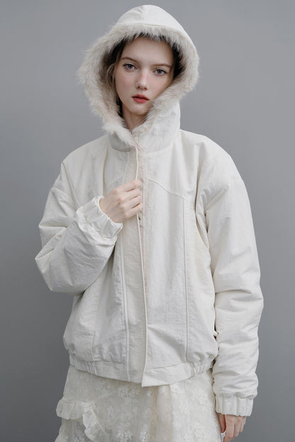 Reversible Fur-Trimmed Jacket