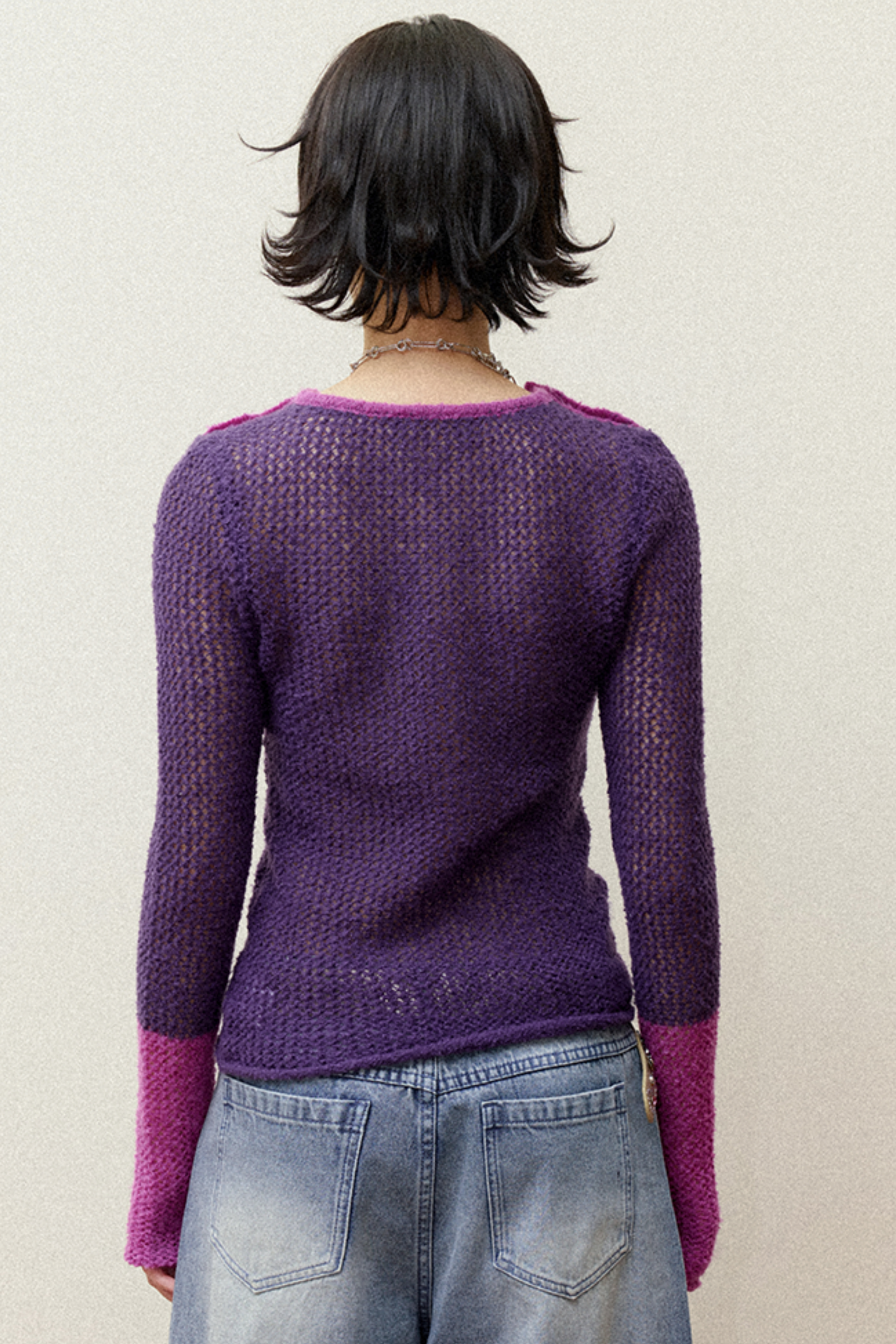 Rose Purple Knit Top