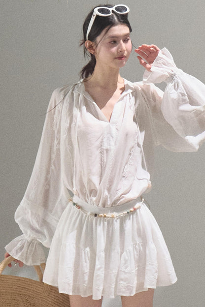 Bubble Sleeve Skirt Set-Up