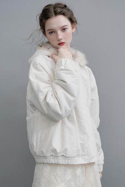 Reversible Fur-Trimmed Jacket