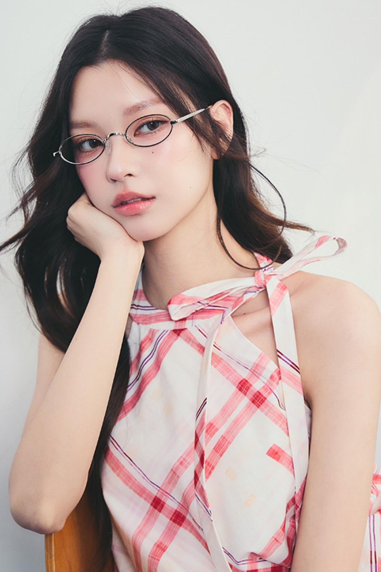 Memorial Rose Check Lace Dress