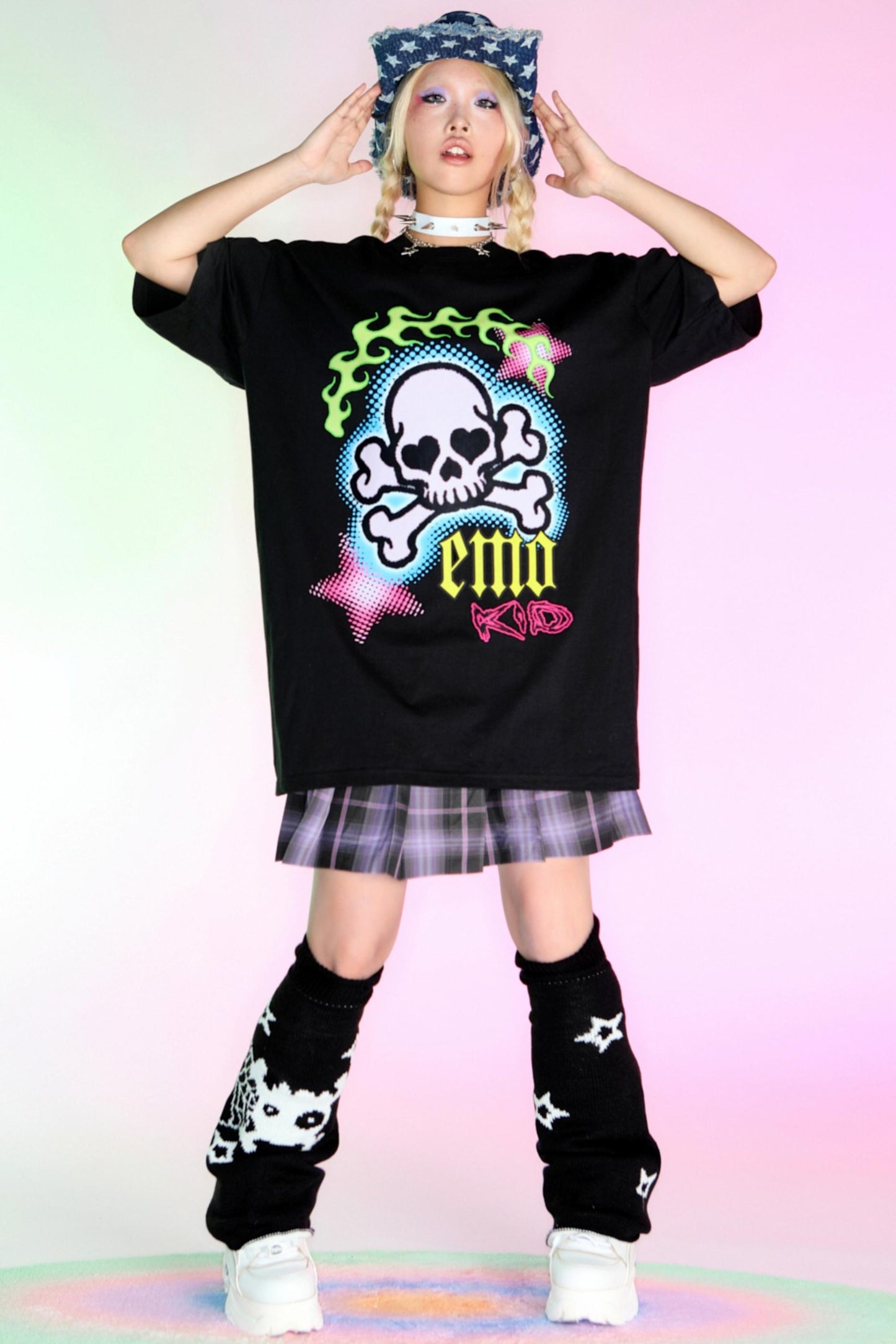 Punk Loose Fit Skull T-Shirt