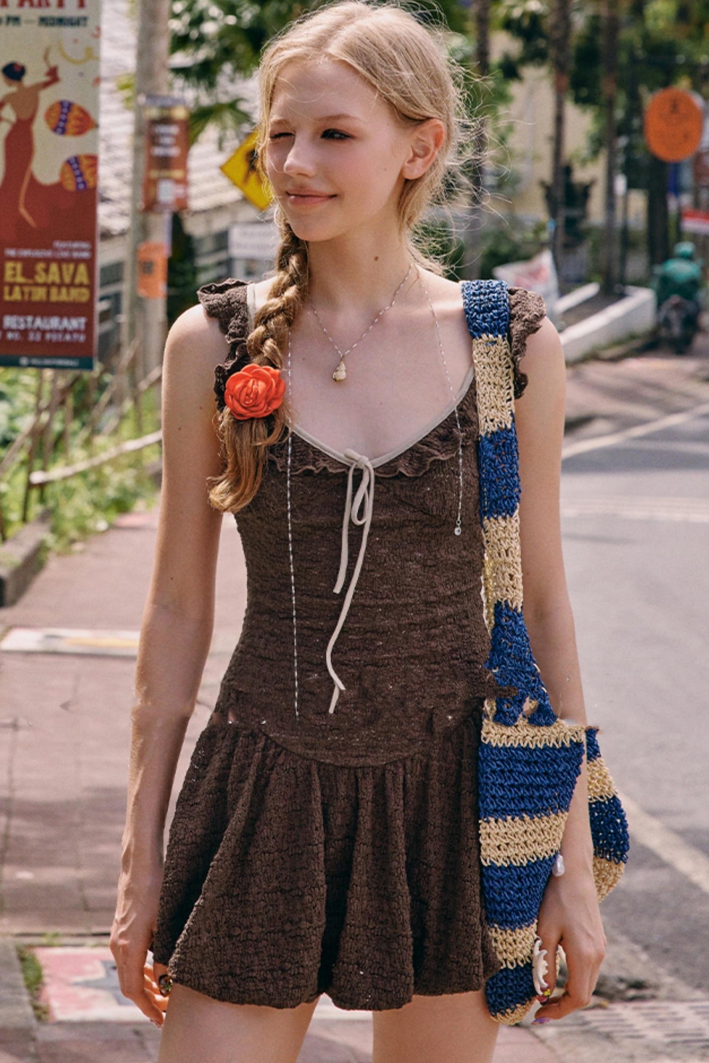 Romantic Floral Waist Dress