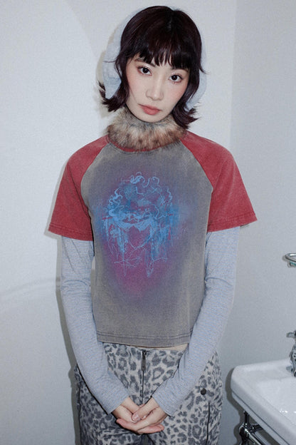 Patchwork Long Sleeve T-Shirt