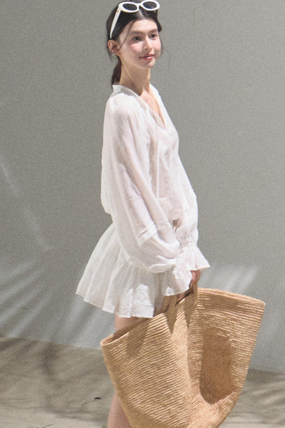 Bubble Sleeve Skirt Set-Up