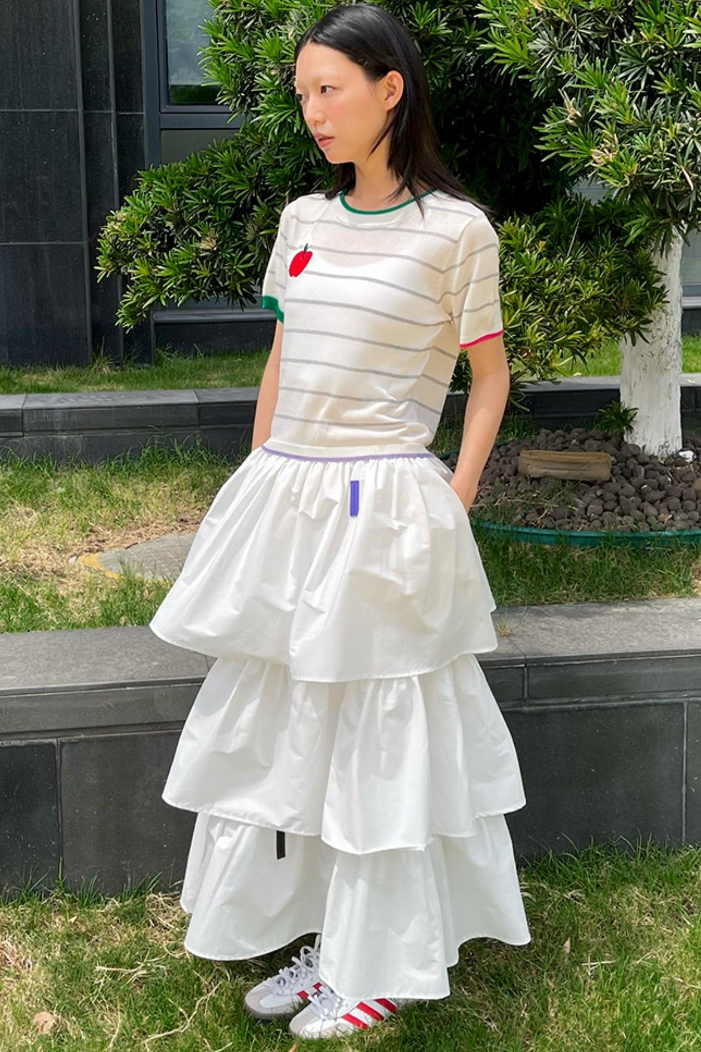 White A-Line Skirt