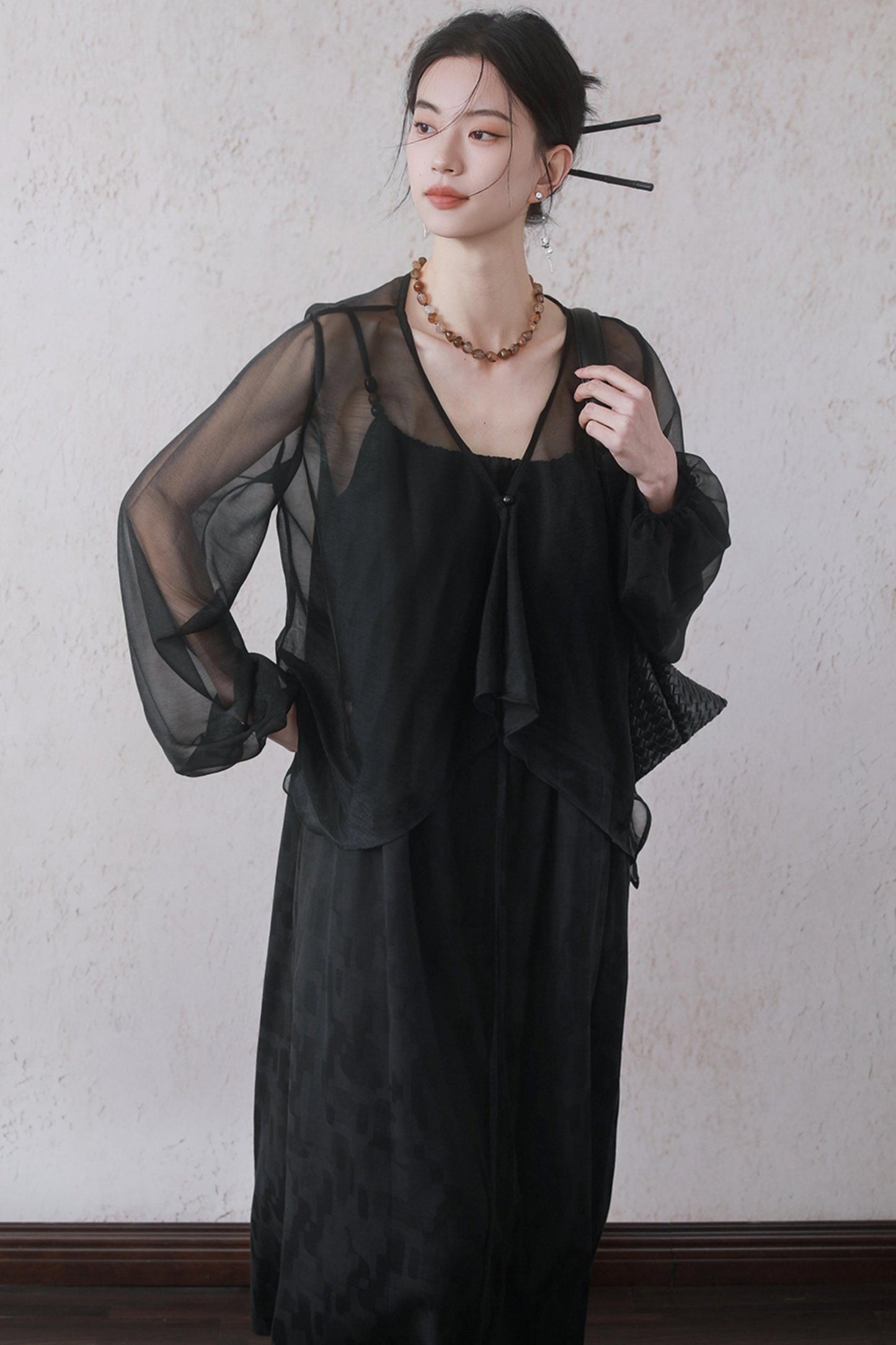 Chinese Beaded Halter Dress