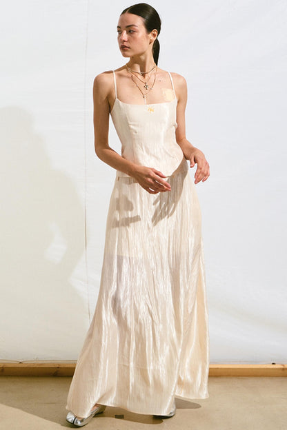 Hollow Back Halter Dress