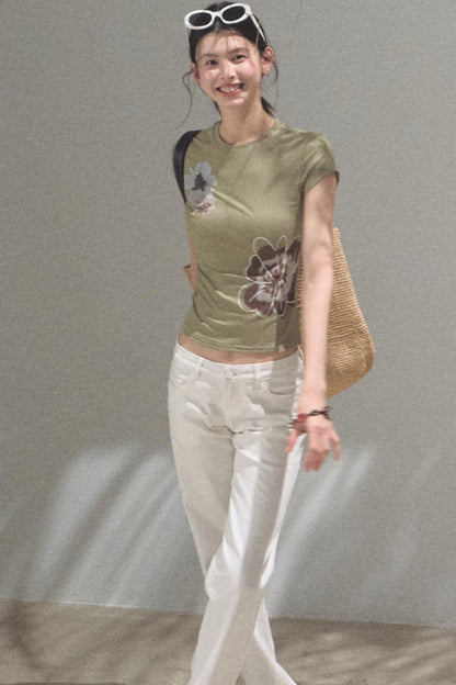 Chic Cow Print Jeans