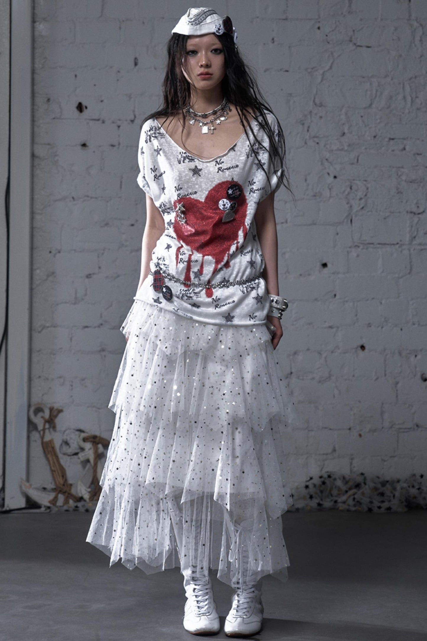 Sailor Style Printed Loose T-Shirt