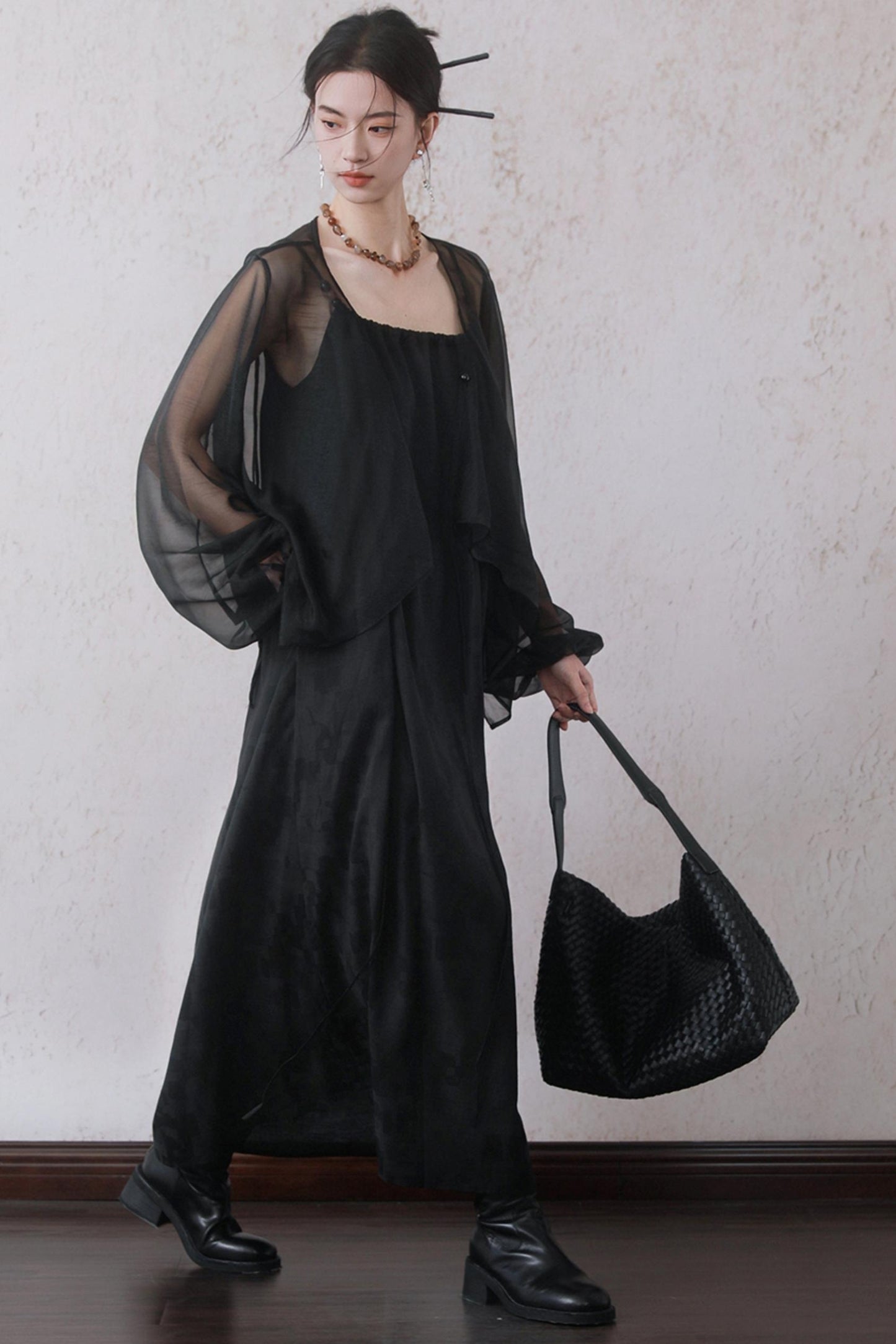 Chinese Beaded Halter Dress