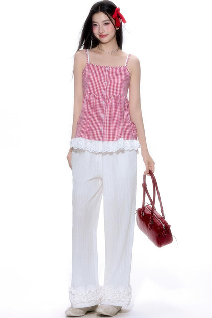 Sweet Lace Halter Top