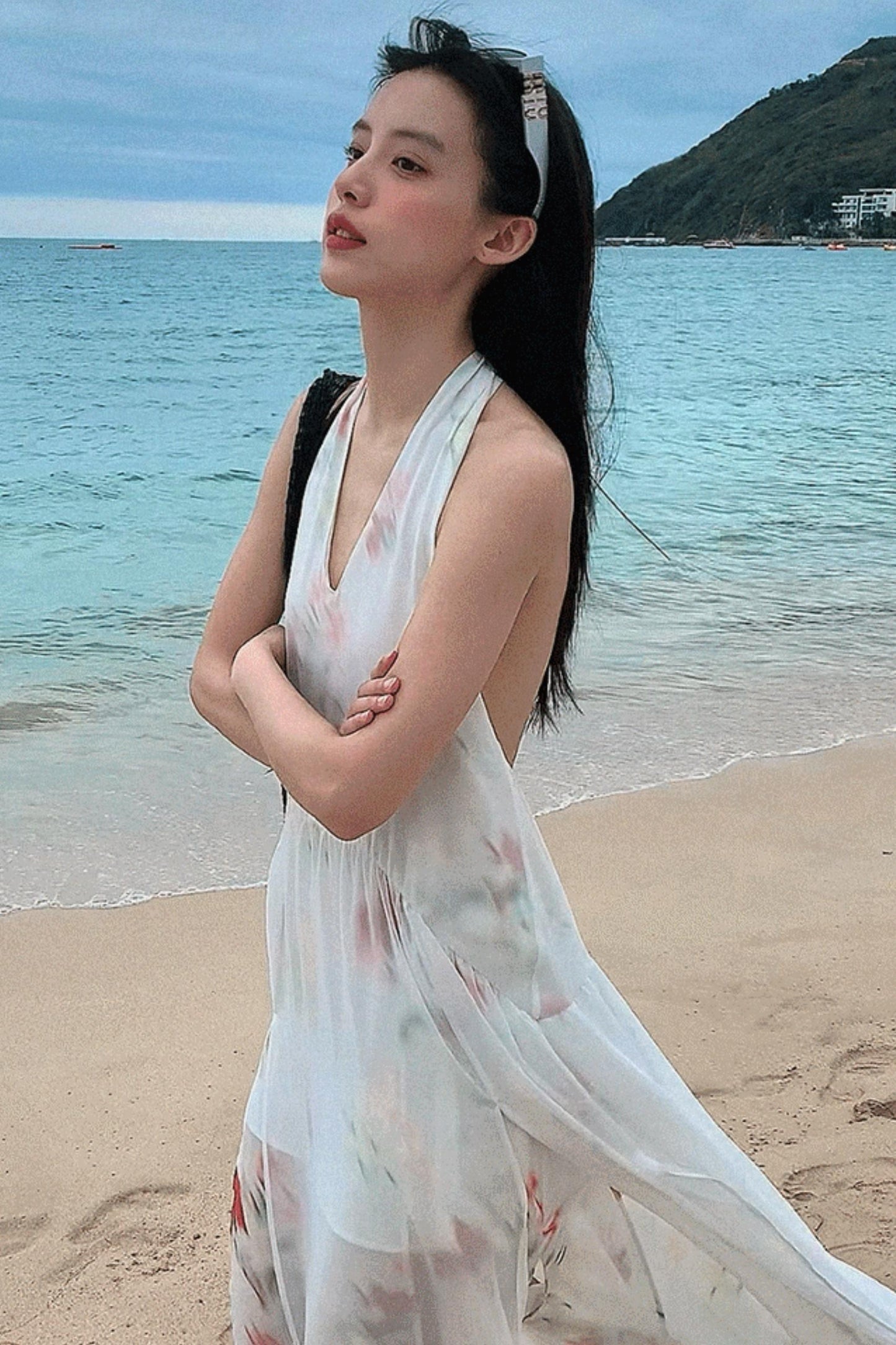 Serene Summers Halter Dress