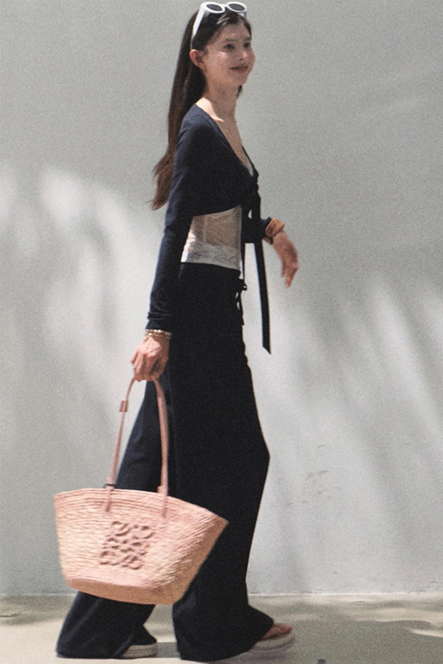 Cotton V-Neck Wide Leg Set-Up