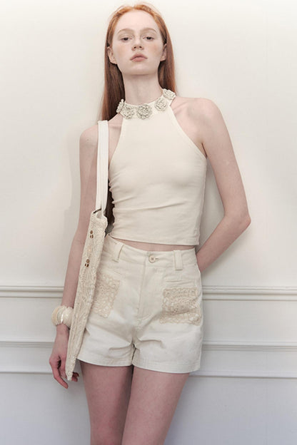 Rosebud High-Waist Shorts