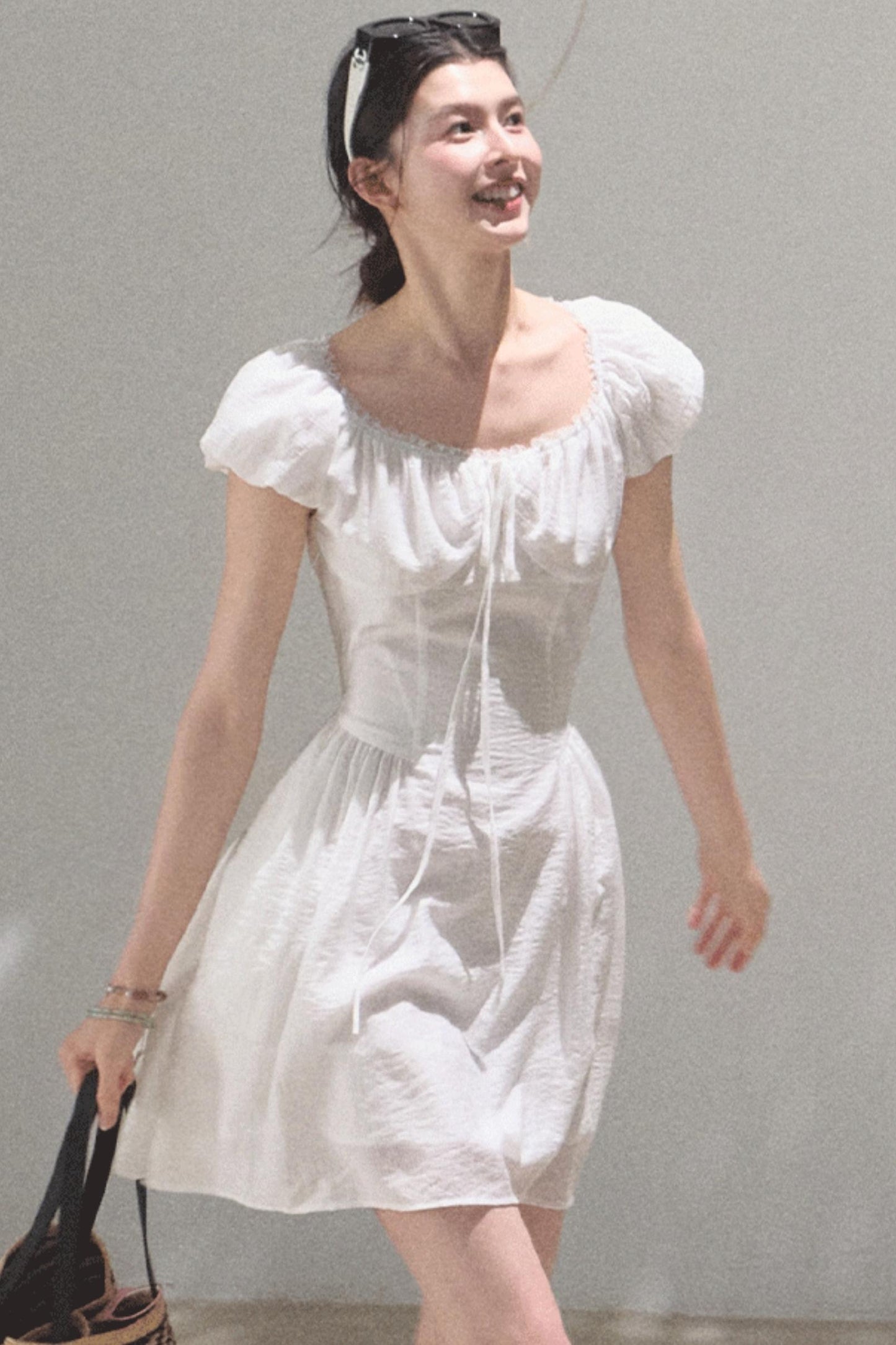 Luminous Cotton Tea Dress