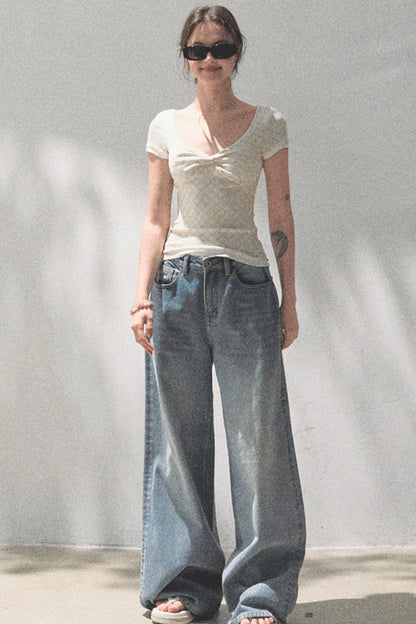 Slimming Checkered Tee