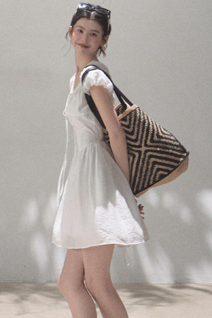 Luminous Cotton Tea Dress