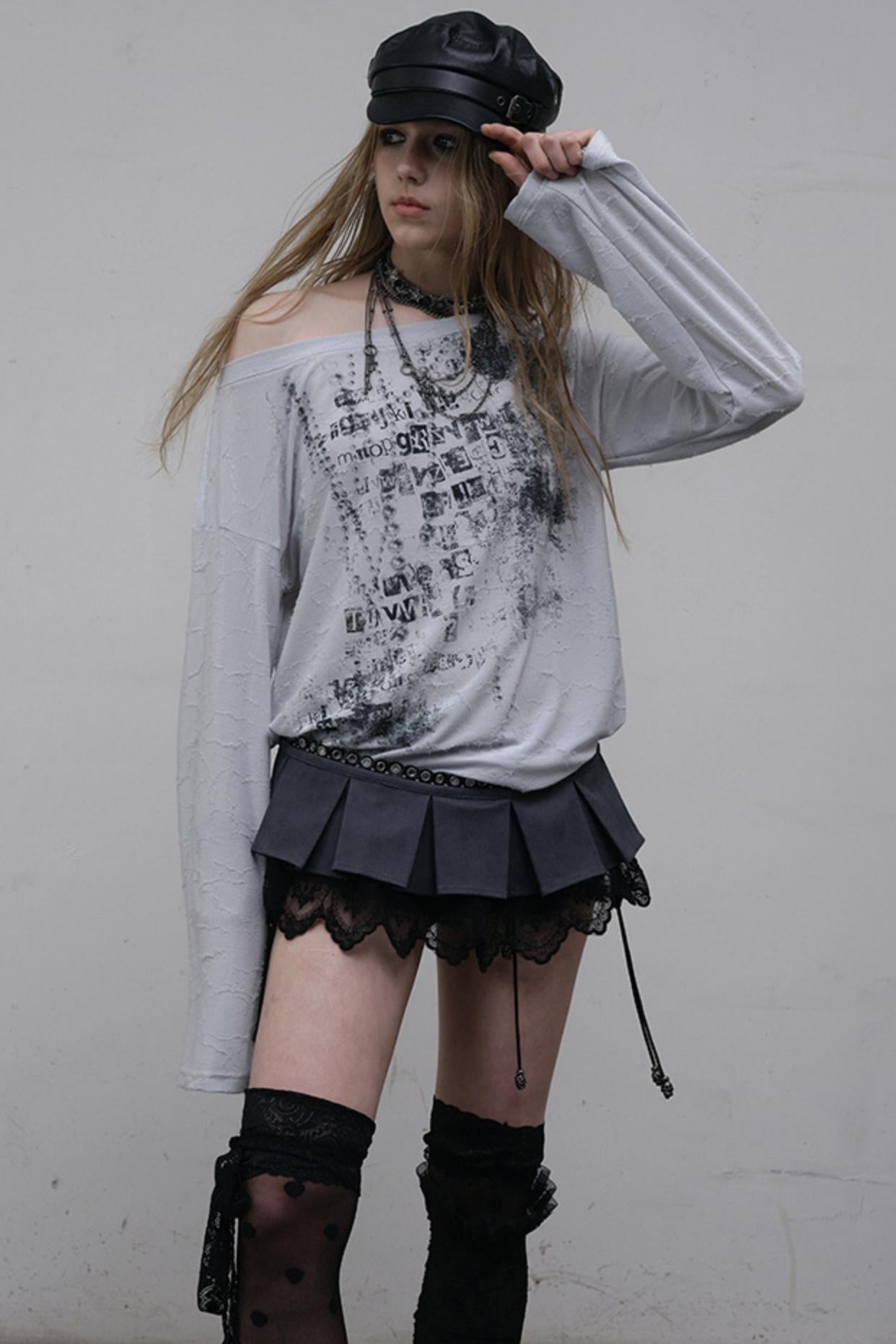 Slouchy One-Shoulder Tee