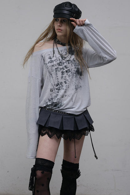 Slouchy One-Shoulder Tee