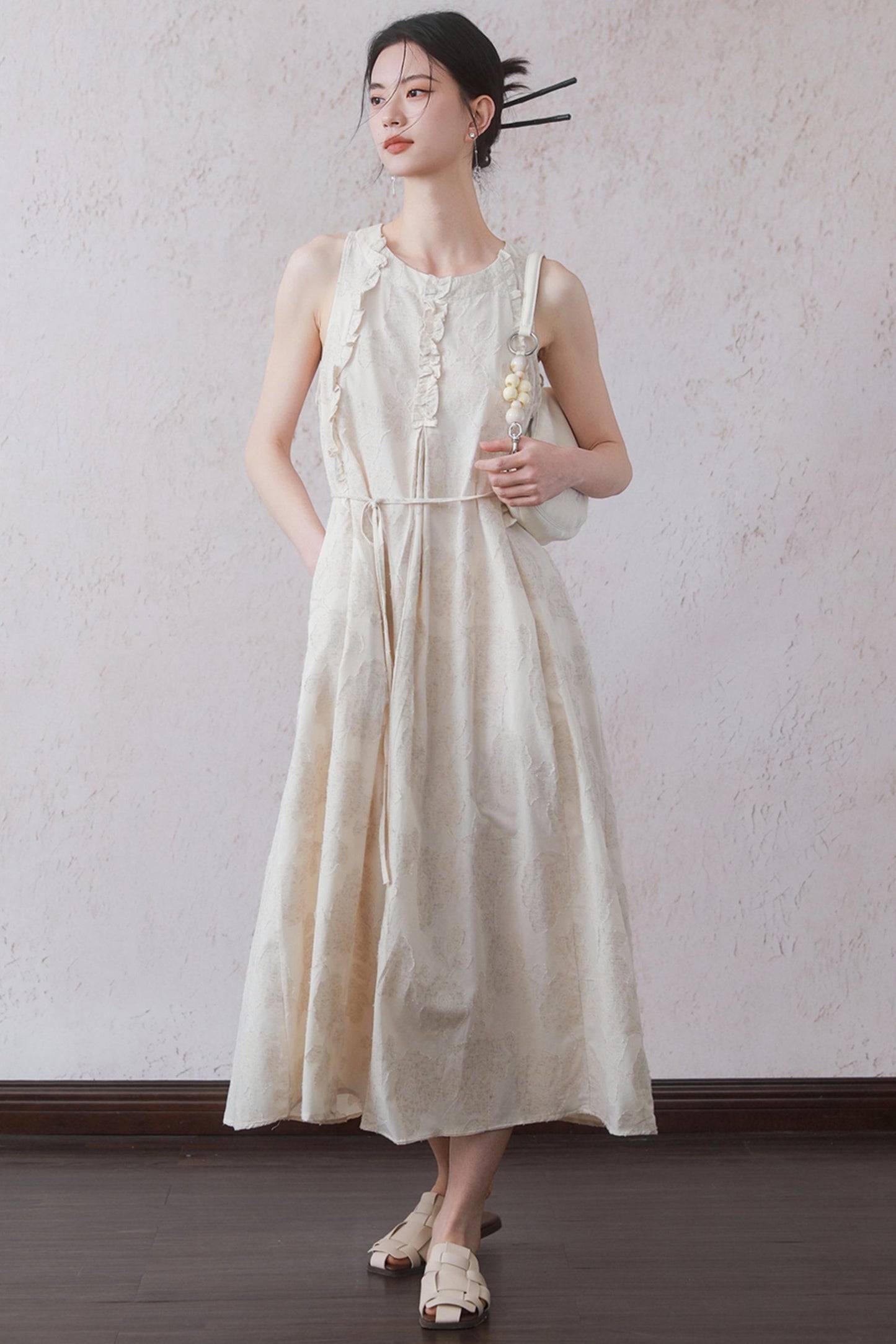 Beige Black Underdress