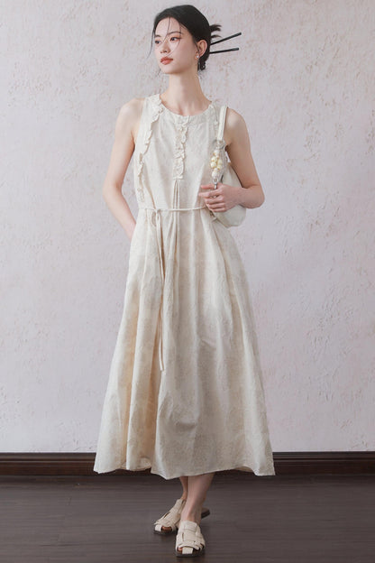 Beige Black Underdress