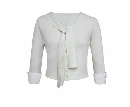 Fashion Knit Cardigan Crop Top