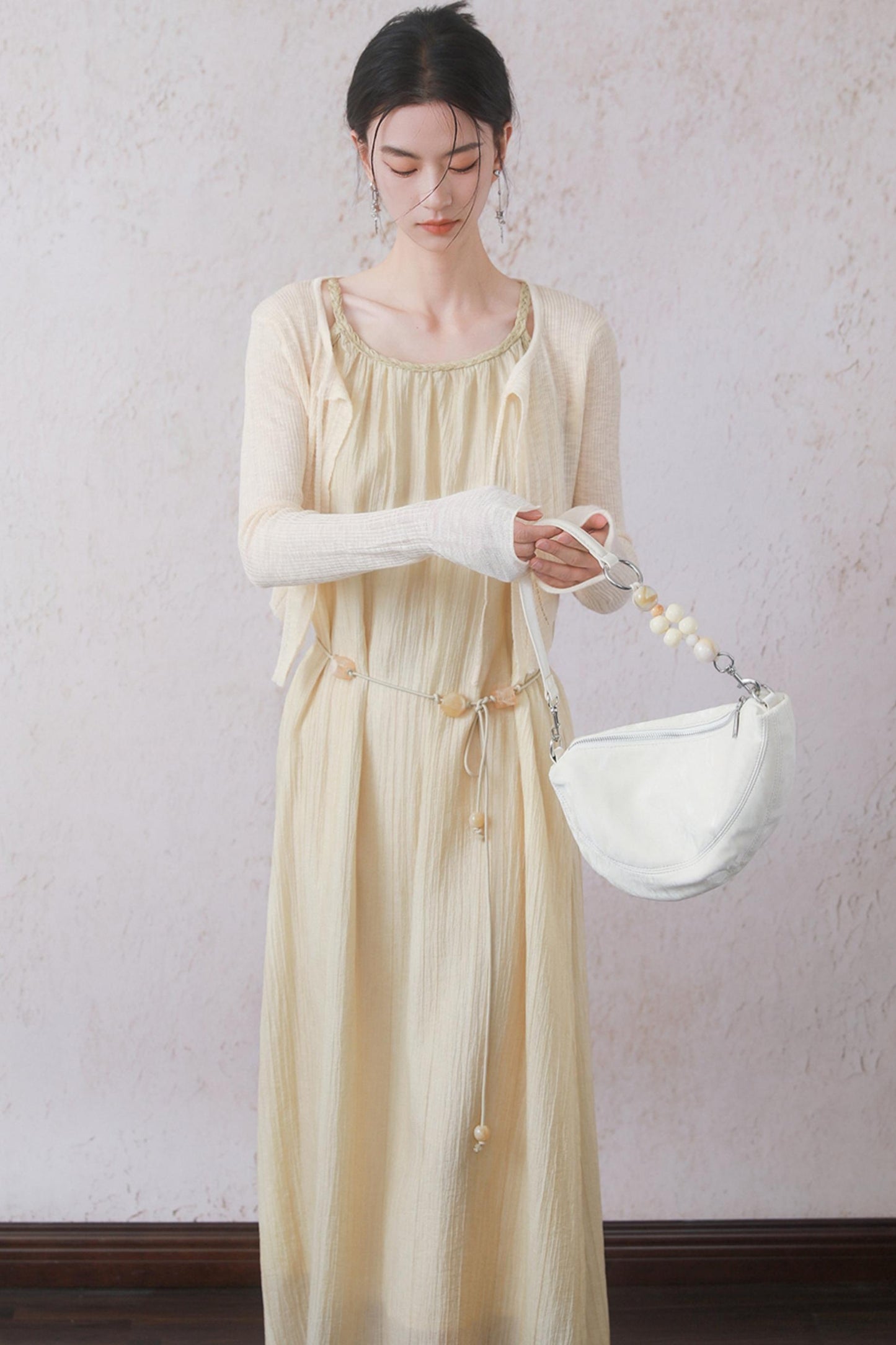 Yellow Halter Dress Set-Up