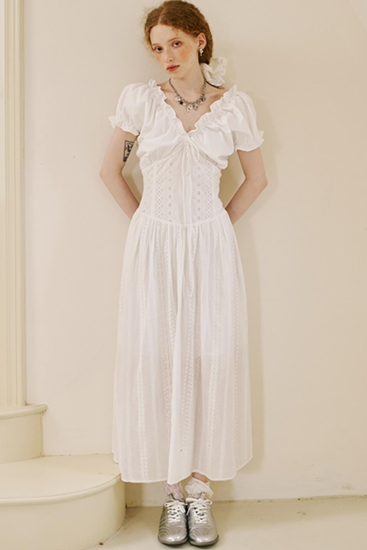 Summer Lace Peplum Dress