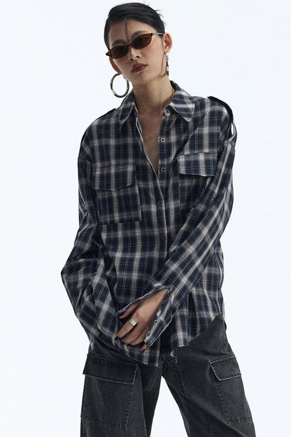 Vintage Black Lapel Shirt