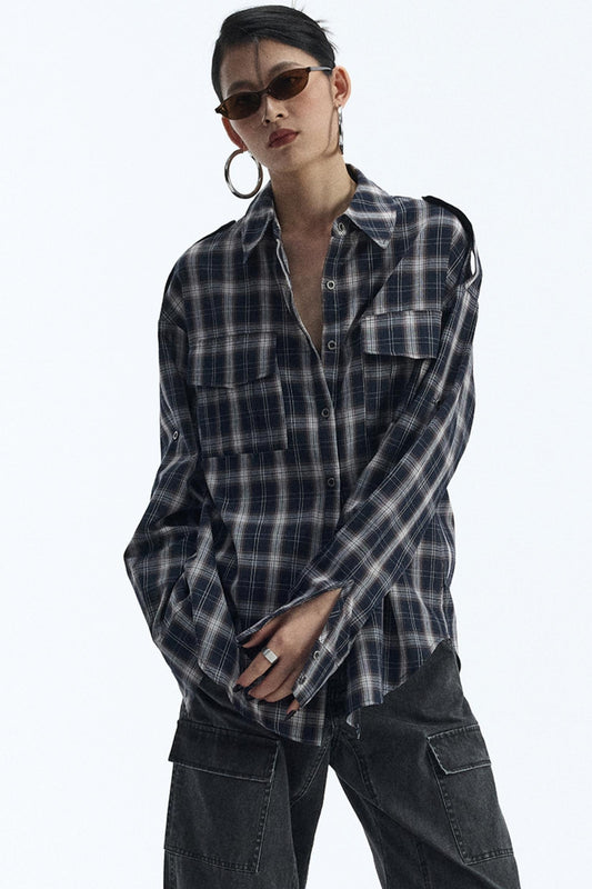 Vintage Black Lapel Shirt