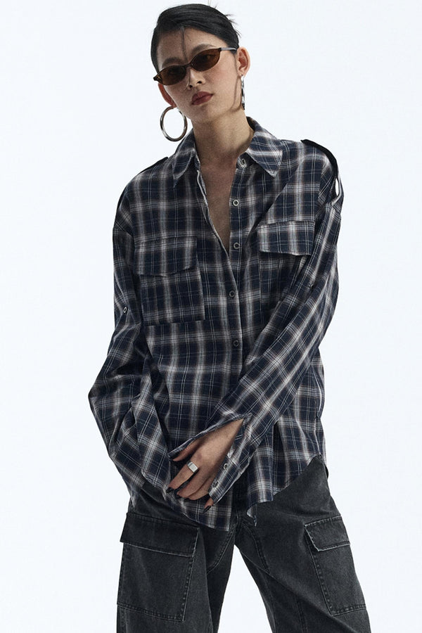 Vintage Black Lapel Shirt