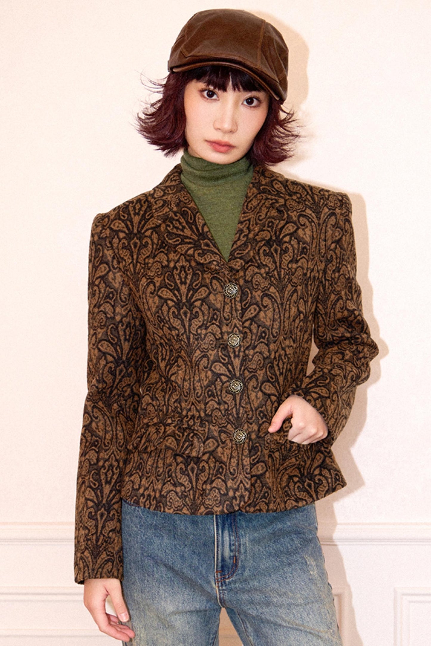 Shoulder Pad Tweed Blazer