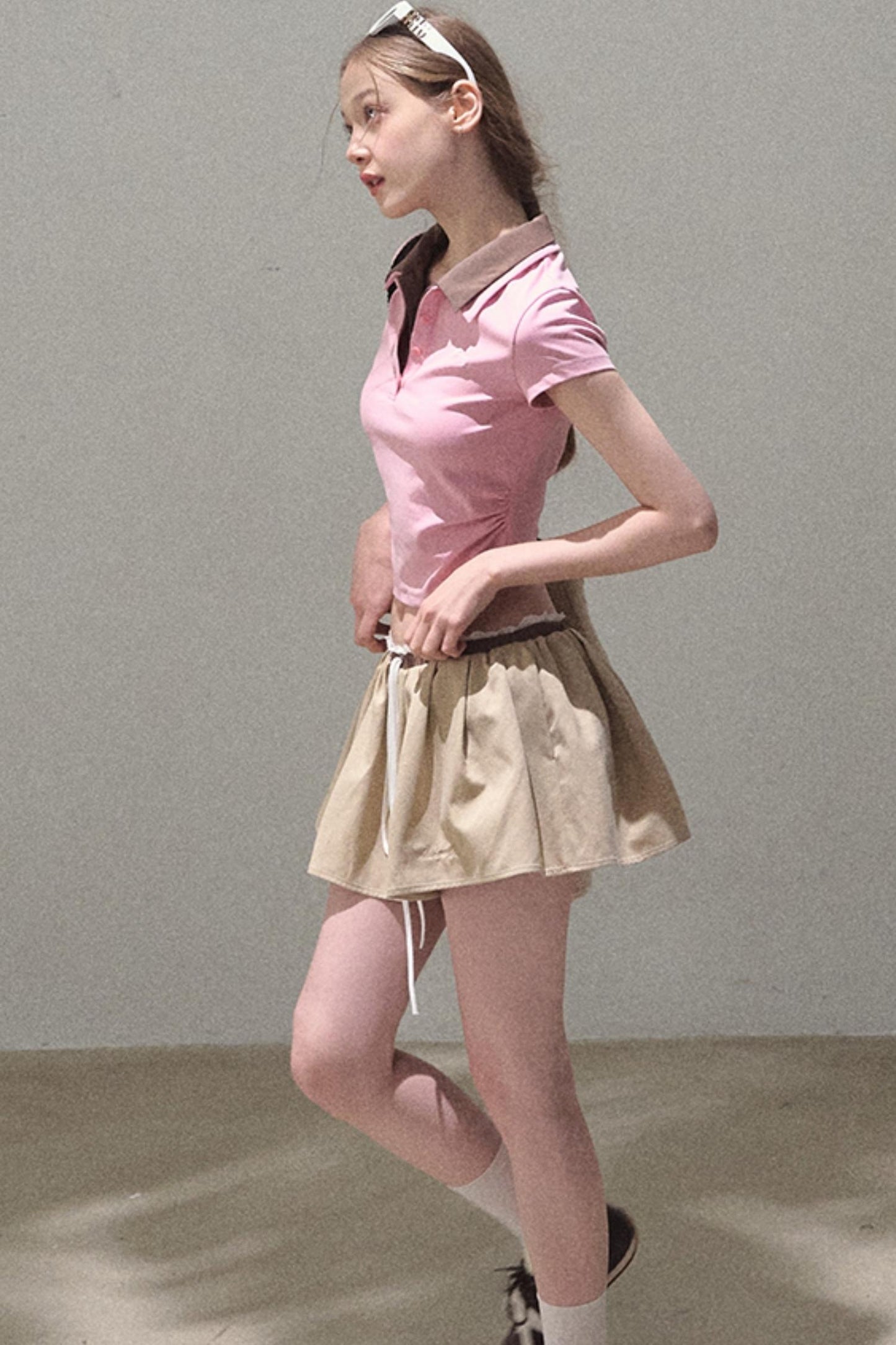 Vintage Lace Poncho Polo Skirt Set-Up