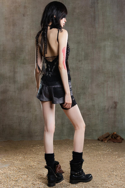 Punk Street Irregular Strappy Shorts