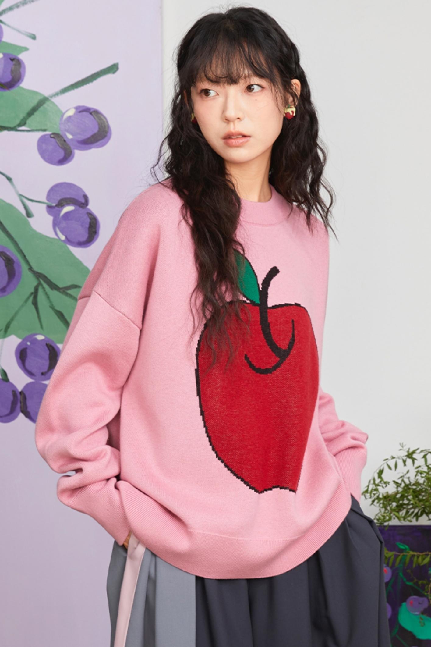 Art Apple Knit Sweater