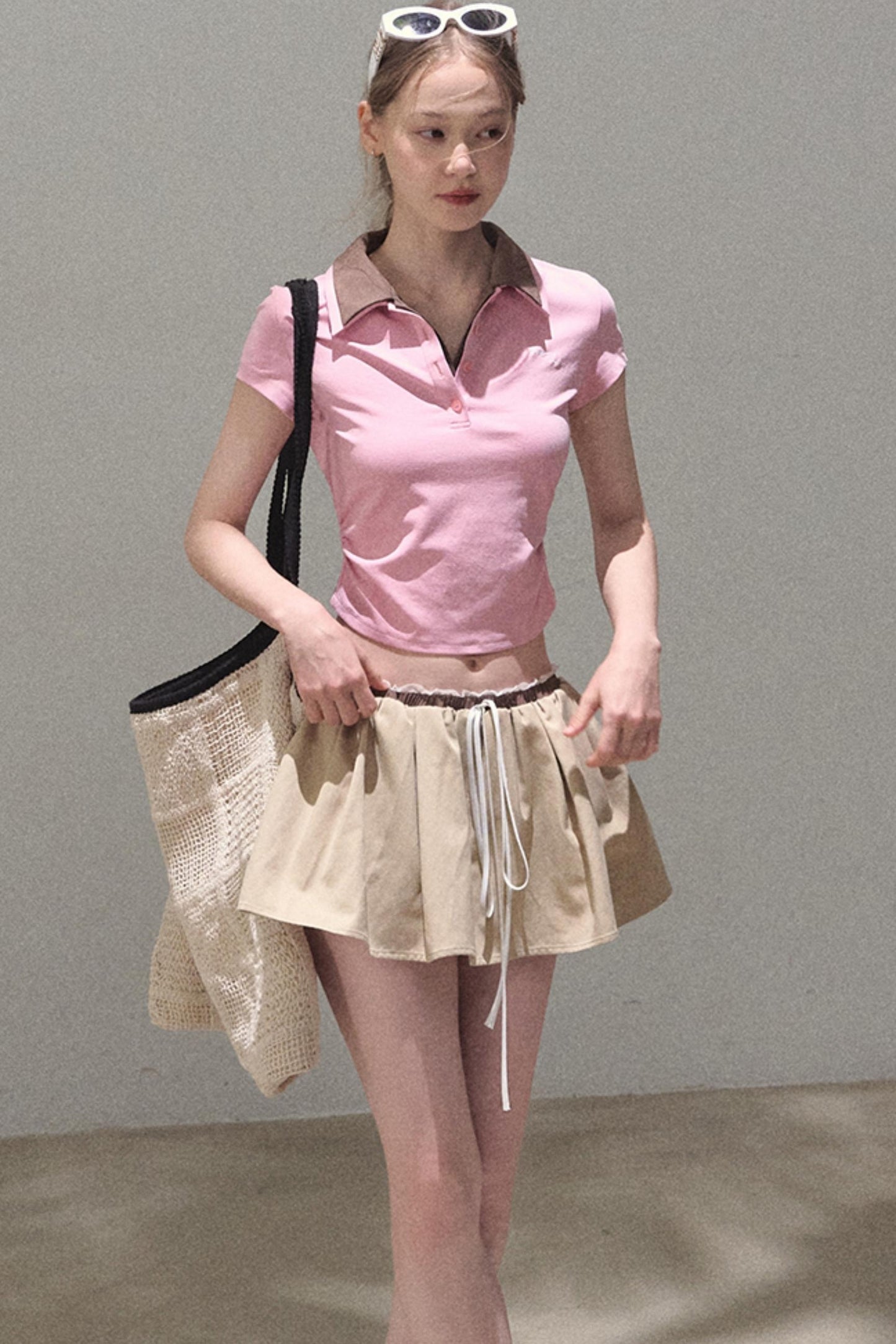 Vintage Lace Poncho Polo Skirt Set-Up