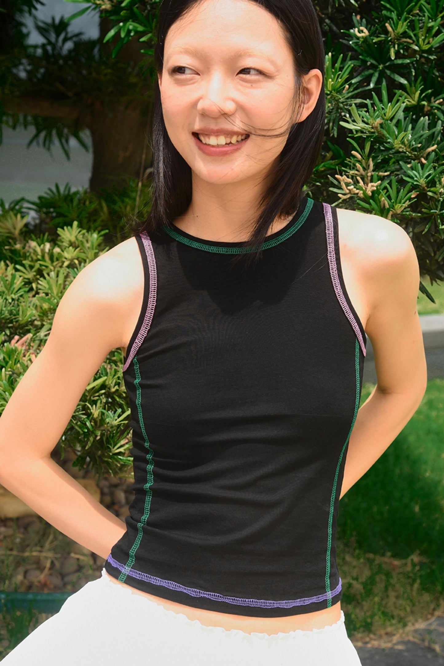 Vibrant Contrast Slim Tank