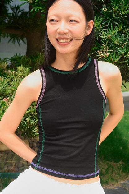 Vibrant Contrast Slim Tank