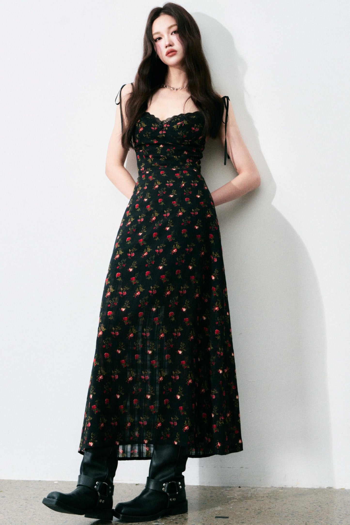 Vintage Floral Tie Dress
