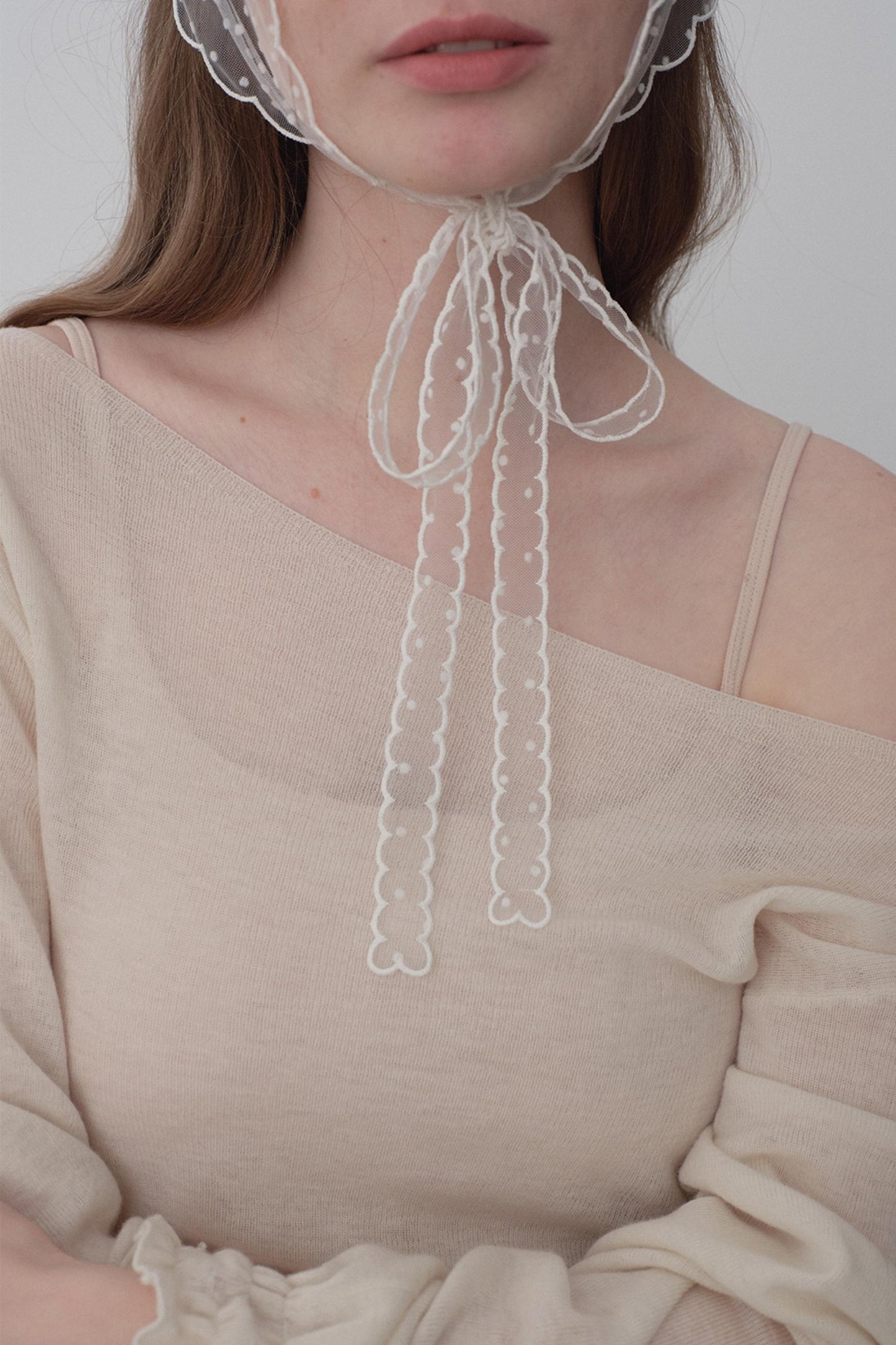 White Chiffon Knit Top