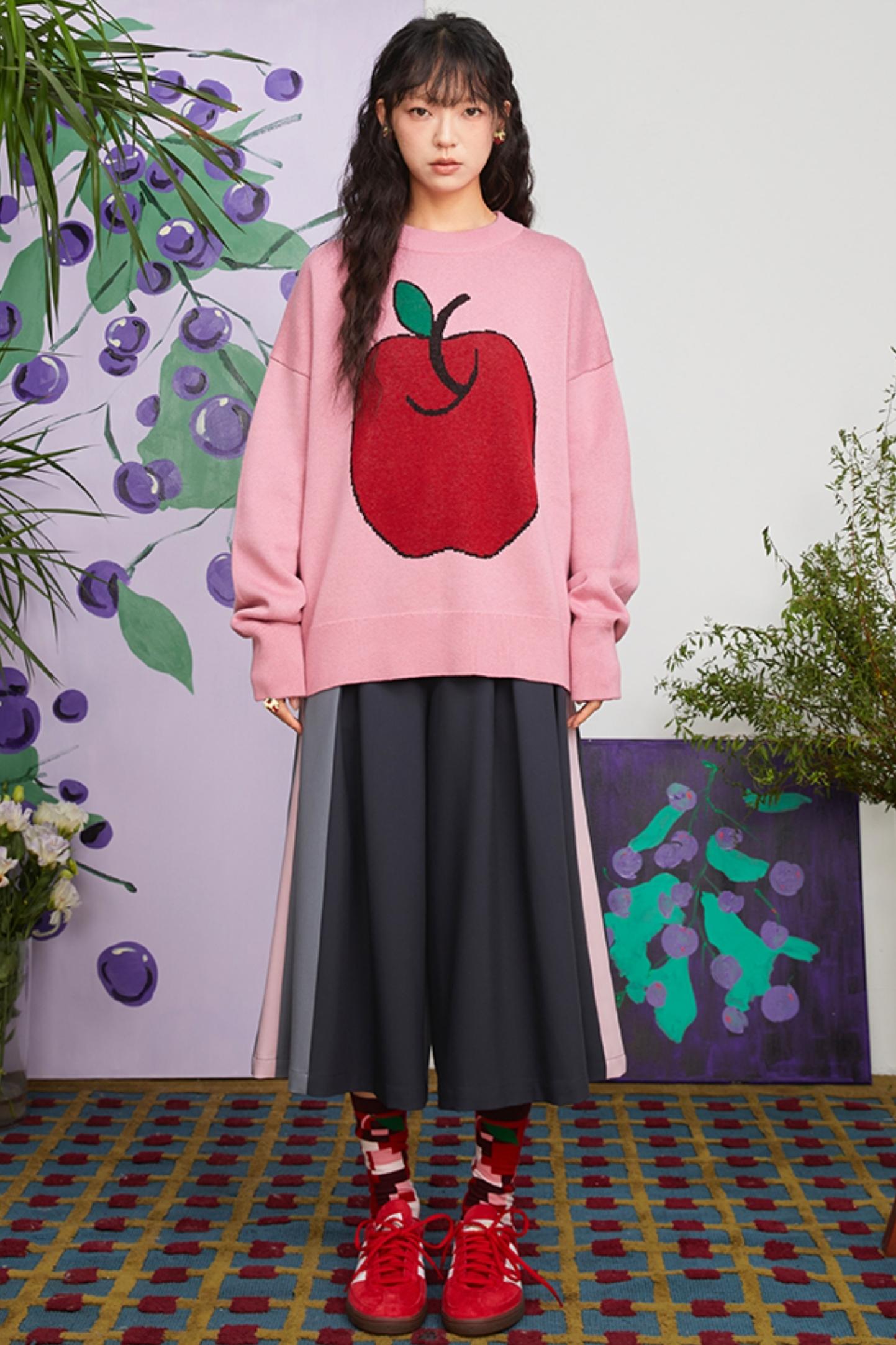 Art Apple Knit Sweater